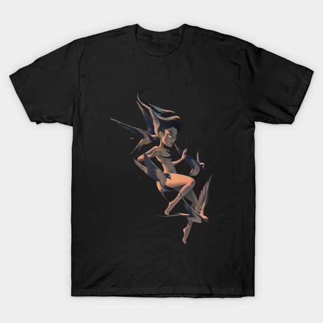 Little Birds T-Shirt by kurtchangart